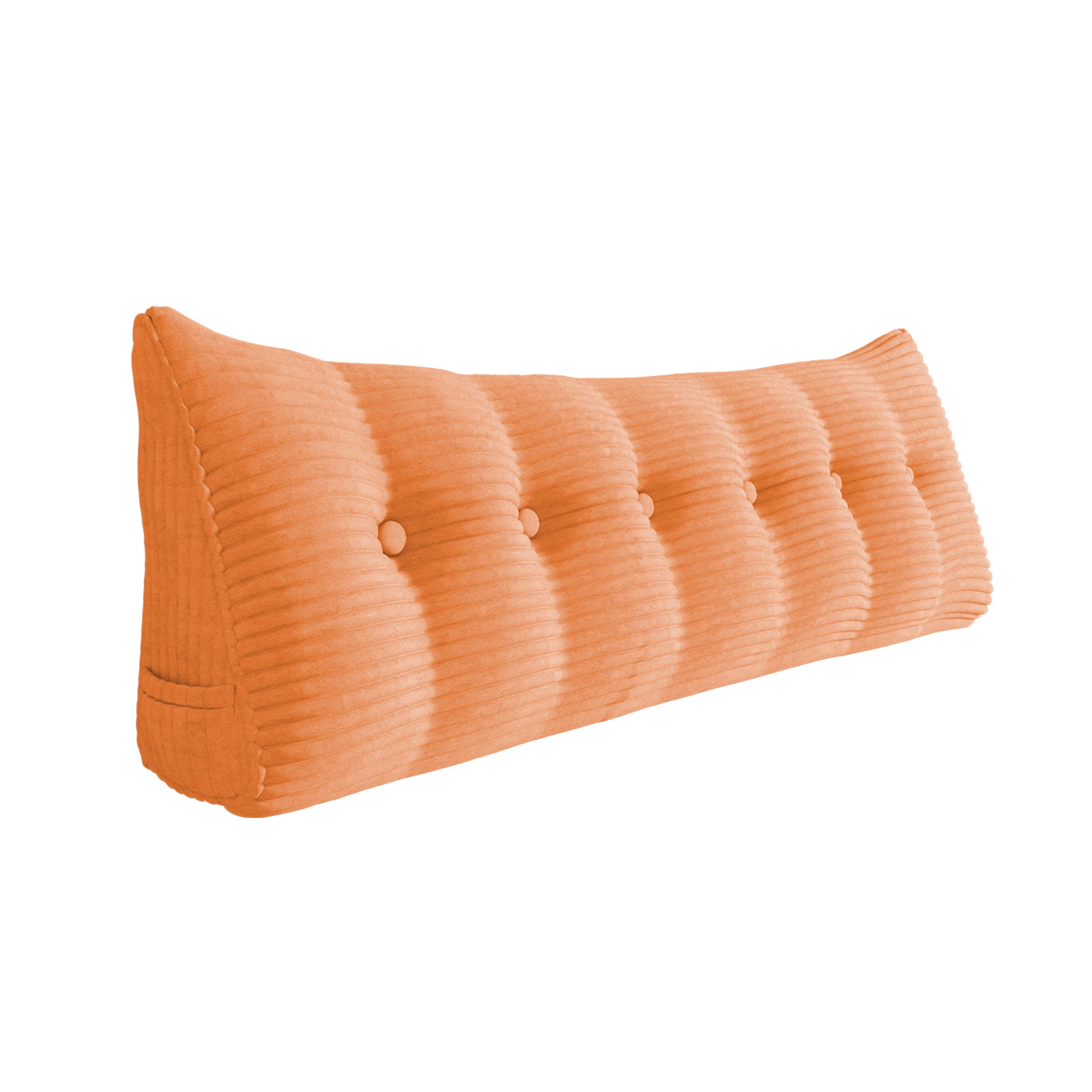 RÜCKENKISSEN für Bett Kord Pfirsichfarben 180 cm - Pink, Textil (50/180cm) - Vercart
