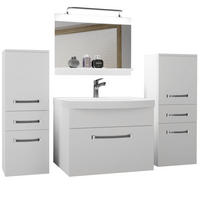 BADMÖBEL Badezimmer Weiß Matt - Weiß, Holz (140/81/40cm) - B BELINI GROUP