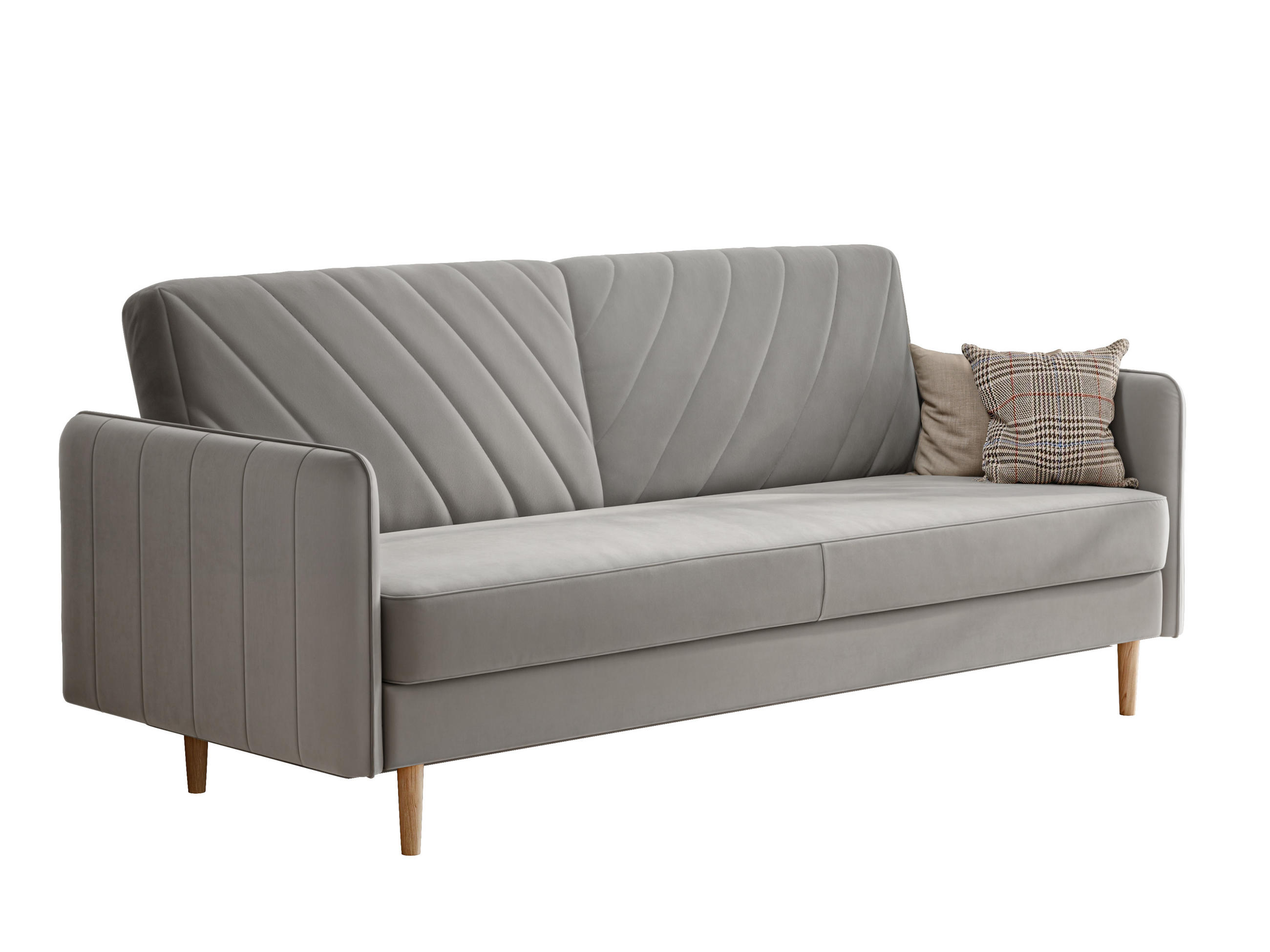 SCHLAFSOFA COLETTE mit Bettkasten Hellgrau - Hellgrau, Holzwerkstoff/Kunststoff (200/85/90cm) - Idohome