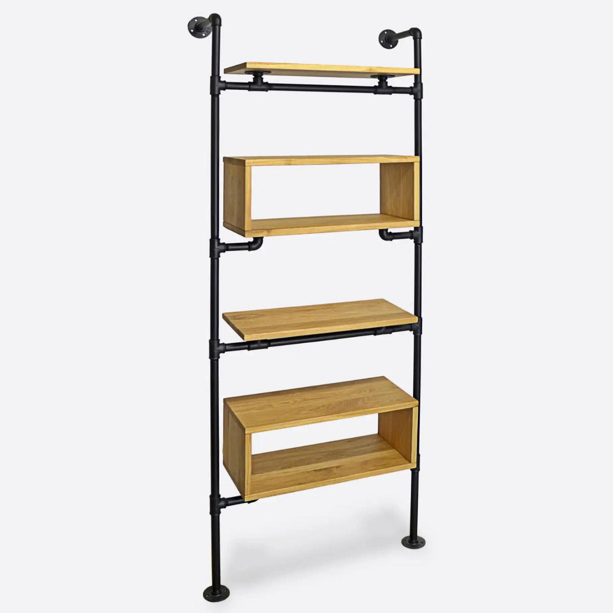 BÜCHERREGAL aus Massivholz fürs Arbeitszimmer DENAR - Eichefarben, Holz (100/185/35cm) - Rawood Furniture