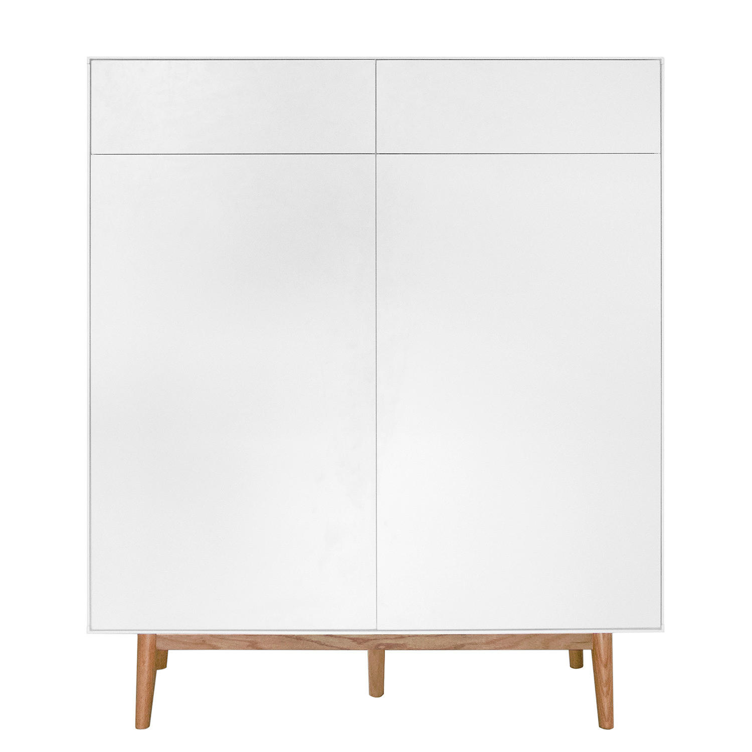 SCHUHKOMMODE mit 2 Schubladen - Eichefarben/Weiß, Holzwerkstoff (110/132/38cm) - home24