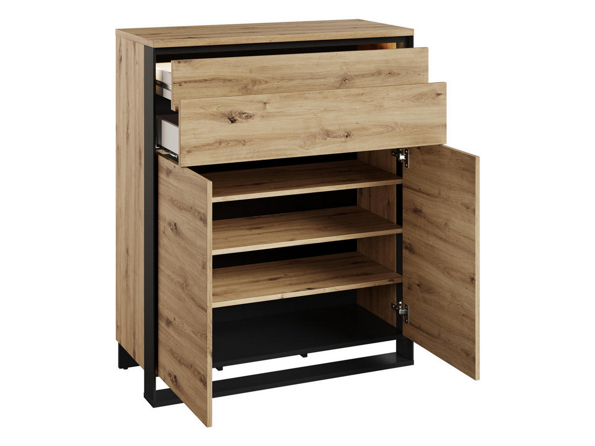 GARDEROBEN-SET Quant X - Eiche Artisan, Holzwerkstoff (92/113/40cm) - MIRJAN24