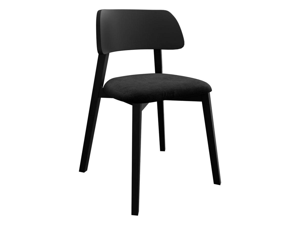 POLSTERSTUHL Dario, Holzfarbe: Schwarz - Schwarz, Holz/Textil (47/80/50cm) - MIRJAN24