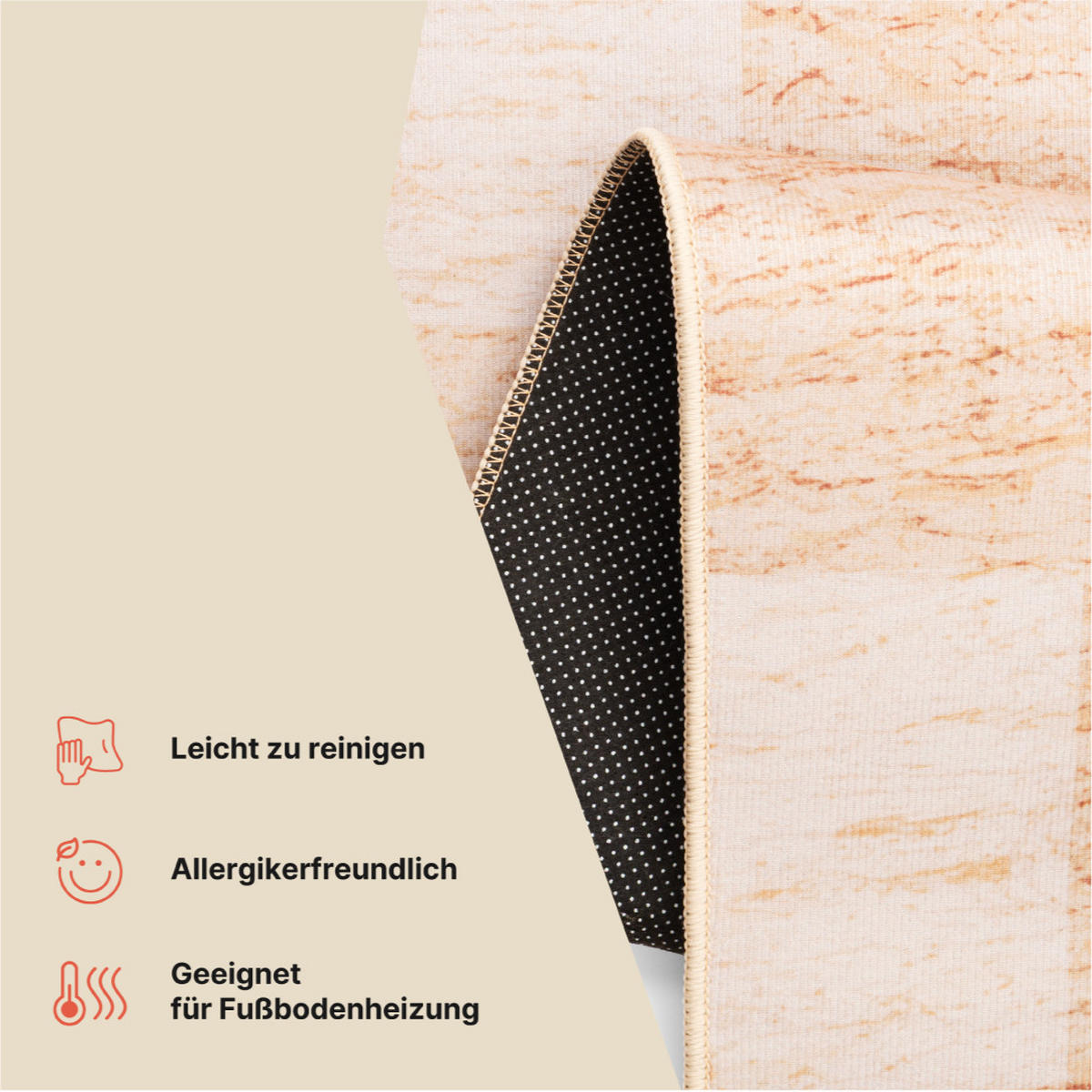 TEPPICH NORA Beige 160/230 cm - Beige, Textil (160/230cm) - Tapiso