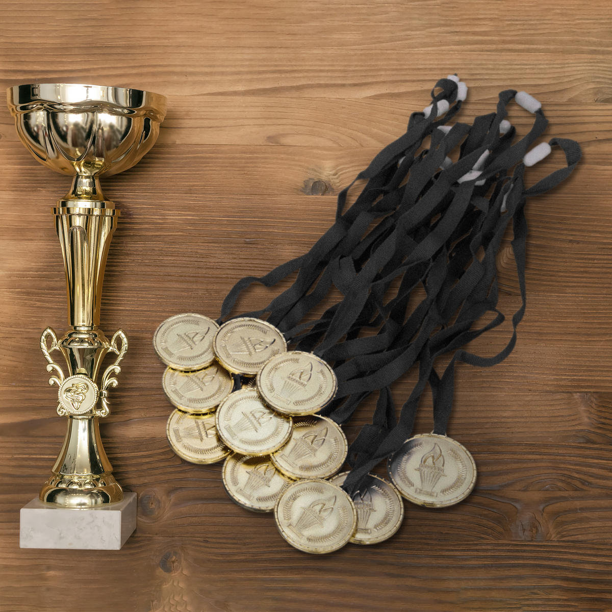 12XMEDAILE - různobarevná, textil/plast (5/0.5cm) - Relaxdays