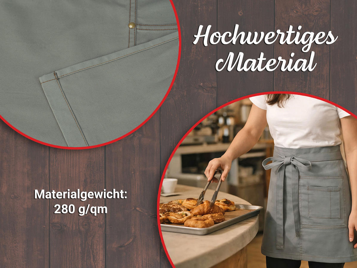 SCHÜRZE , 50x70 cm, 100% Baumwolle, Braun - Graubraun, Textil (50/70cm) - Zollner