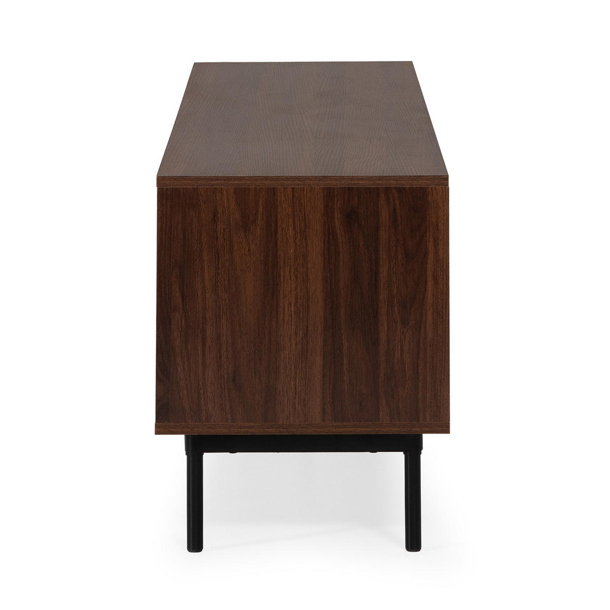 COMODĂ TV Florida cu 3 uși, aspect de nuc comun - culoare nucă, compozit lemnos (160/50/40cm) - VS Venta-stock