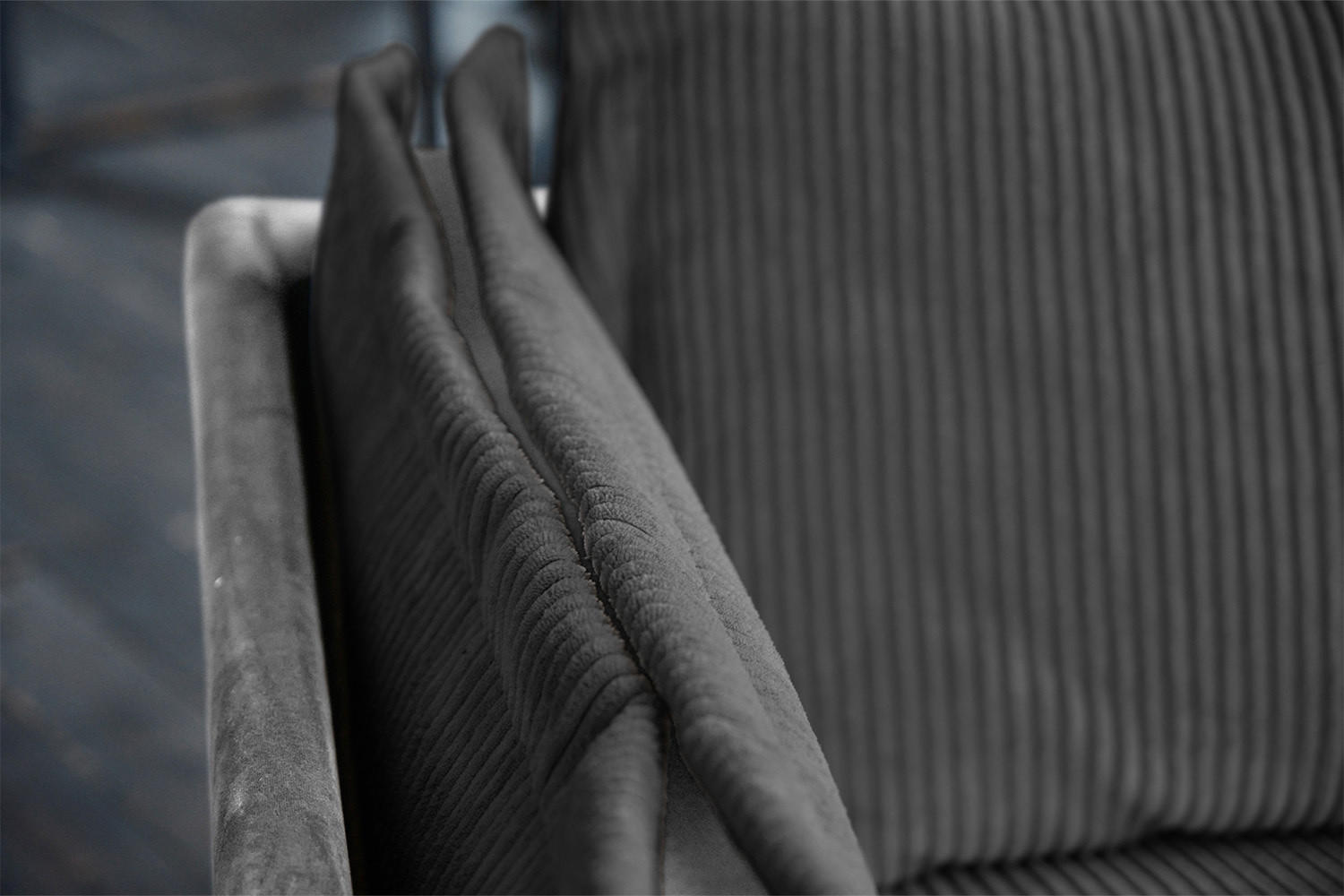 ECKSOFA QUENYA Grau Velvet - Schwarz/Grau, Textil (294/184cm) - KAWOLA