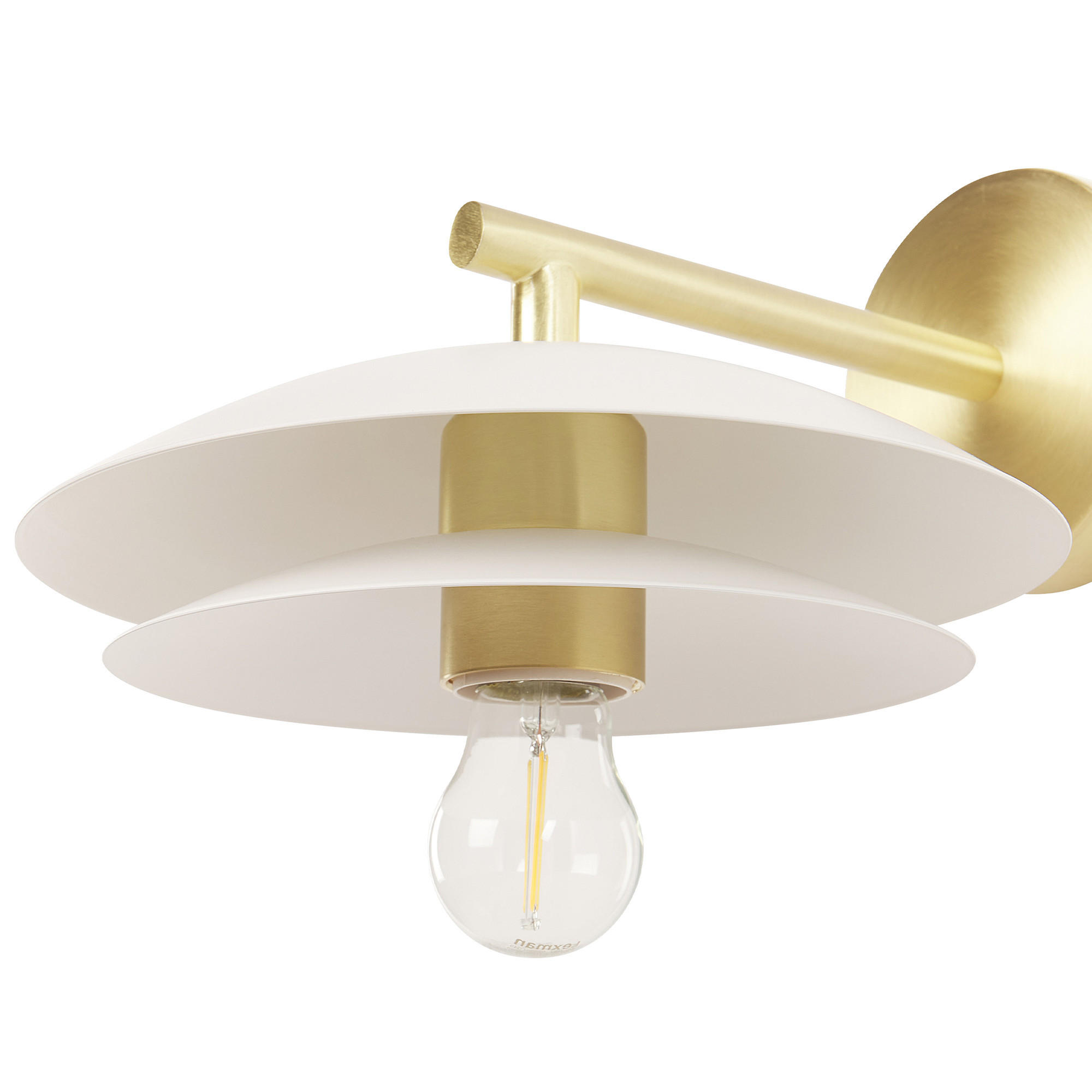 Beliani Wandlampe Weiß, Gold 22x14x29 cm
