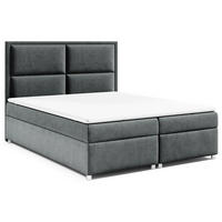 BOXBETT mit Bettkasten Trinity K-11 Bonellfederkern - Graphitfarben, Holz/Holzwerkstoff (200/200cm) - Best For Home