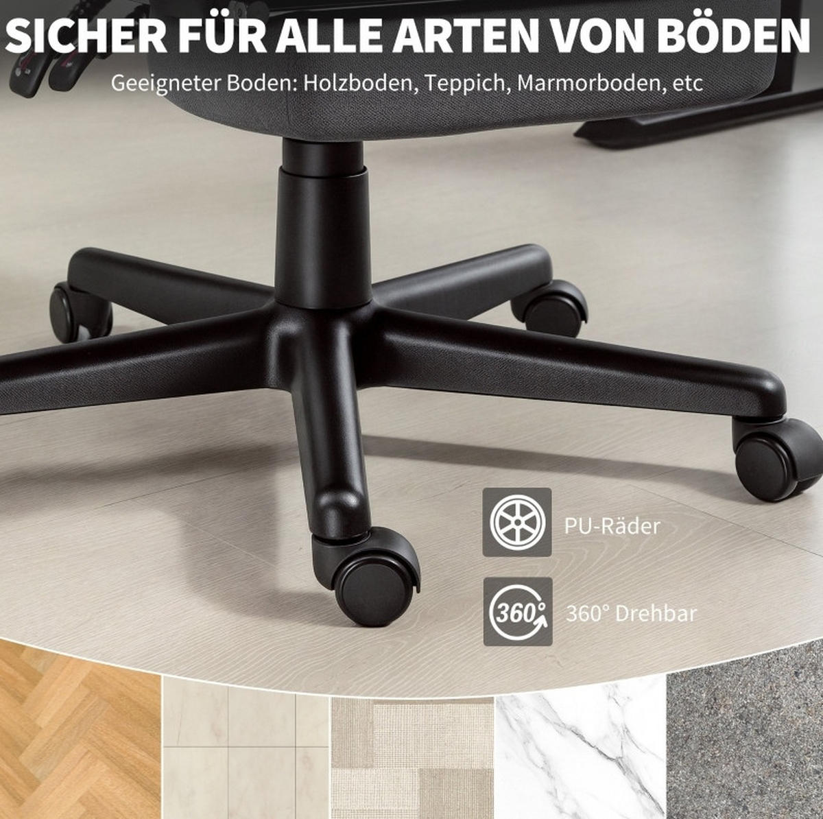 DREHSTUHL 68,5/56/105-115 cm, gepolstert, Samtoptik, drehbar,Dunkelgrau - Dunkelgrau, Metall (56/115/68.5cm) - Redom