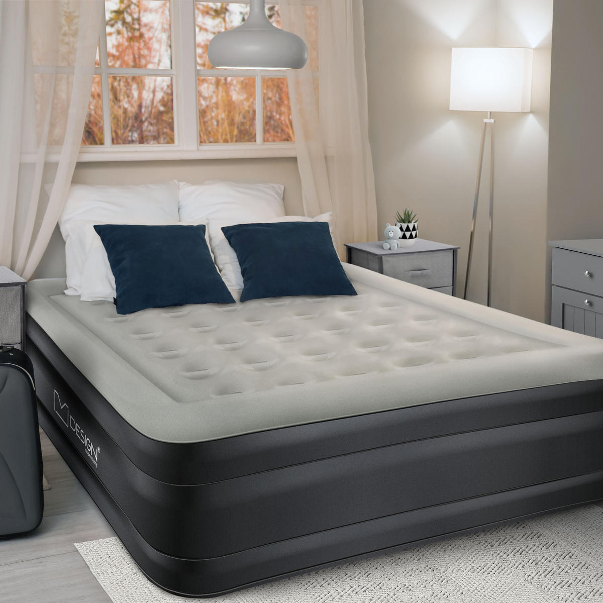 LUFTBETT - Grau, Kunststoff (97/196cm) - ML-DESIGN
