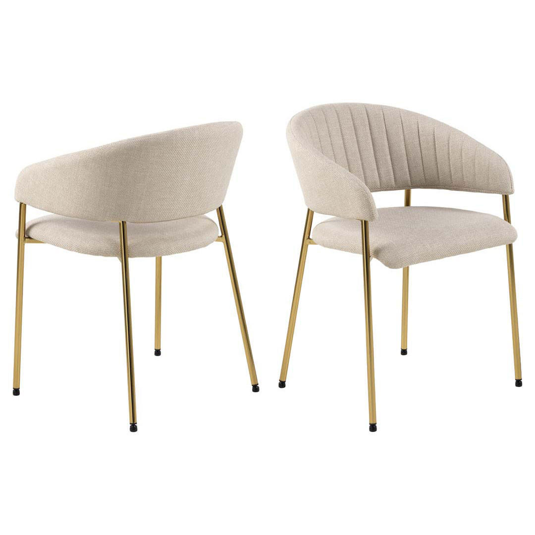 2ER Set ESSZIMMERSTUHL Beige - Beige, Textil (55/78/54cm) - ebuy24