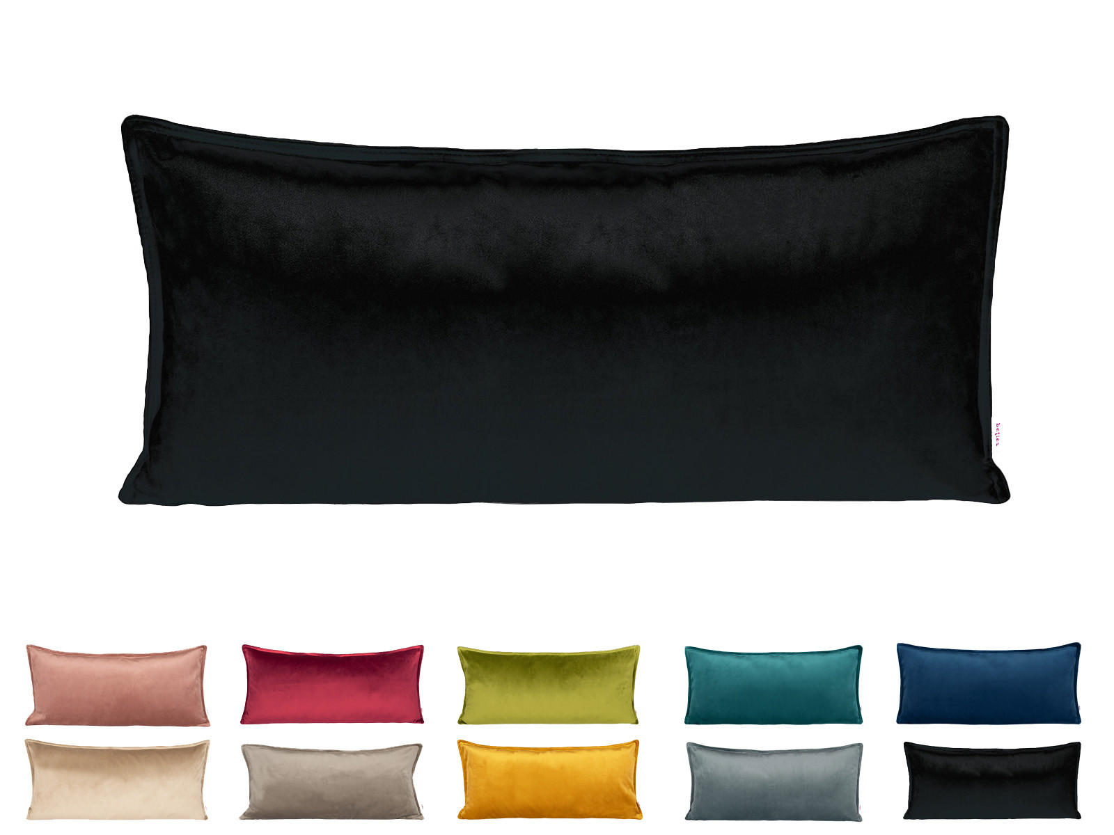 KISSENHÜLLE Samt&Sonders schwarz 30/70 cm - Schwarz, Textil (30/70cm) - beties Heimtextil