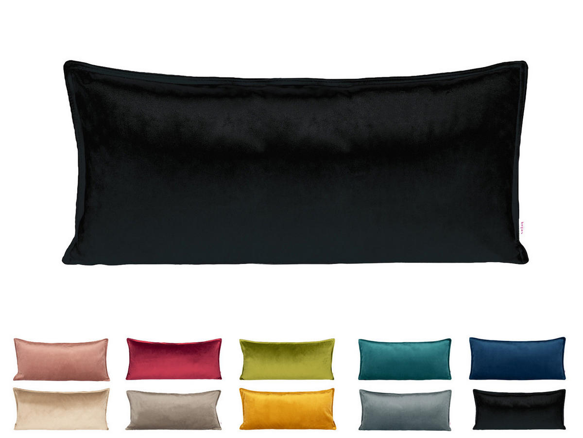 KISSENHÜLLE Samt&Sonders schwarz 30/70 cm - Schwarz, Textil (30/70cm) - beties Heimtextil