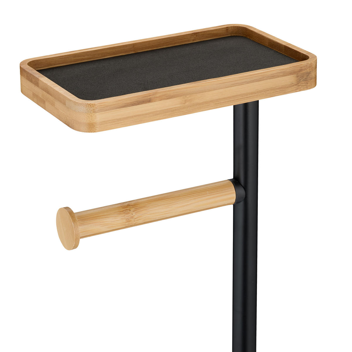 WC-GARNITUR - Schwarz, Holz/Kunststoff (22/65/18cm) - Relaxdays