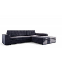 ECKSOFA Lusaka Mit Schlaffunktion - Schwarz, Holzwerkstoff/Textil (198/292cm) - Fun Möbel