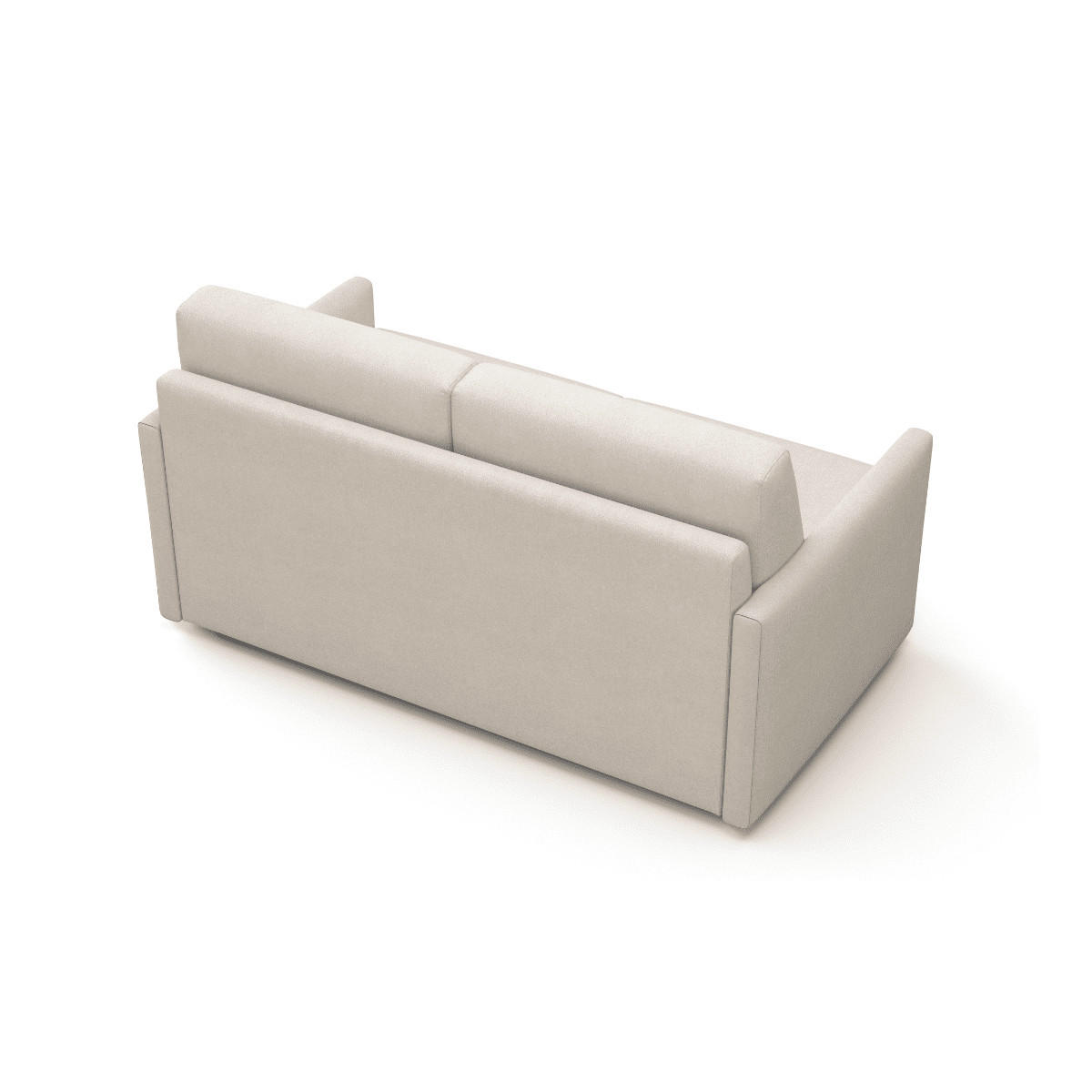 SOFA 3 sitzer aus stoffumwandelbar lucia 175/100/87 cm - Ecru, Holz (175/87/100cm) - Calicosy