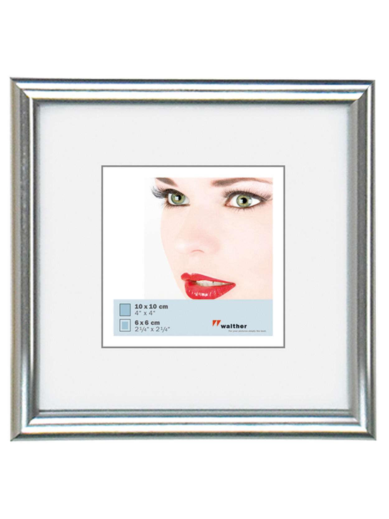 walther design Bilderrahmen Silber 21.3x21.3x1.9 cm