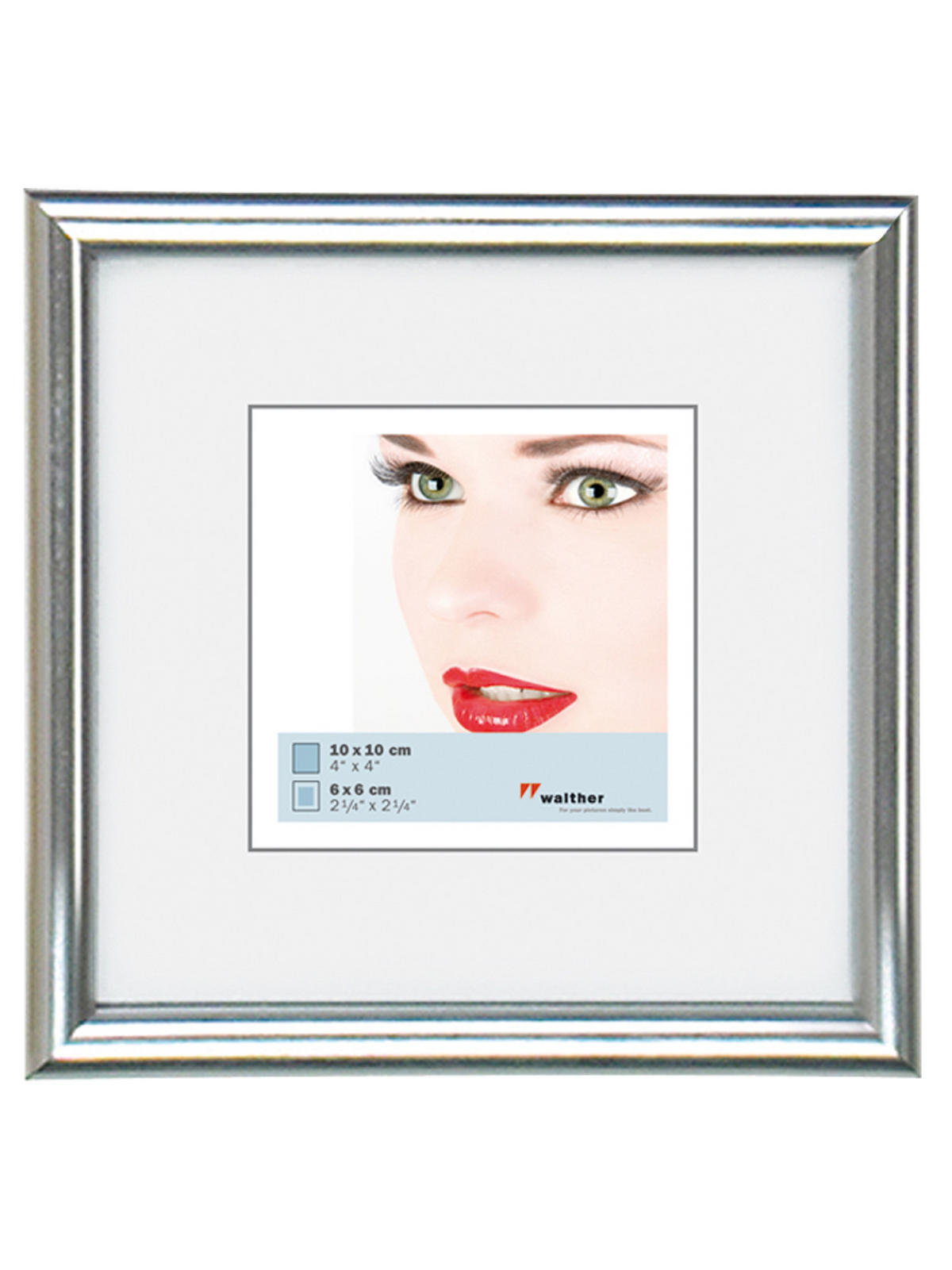 BILDERRAHMEN Galeria Kst.Rahmen 20x20 cm SILBER - Silberfarben, Kunststoff (21.3/21.3/1.9cm) - walther design