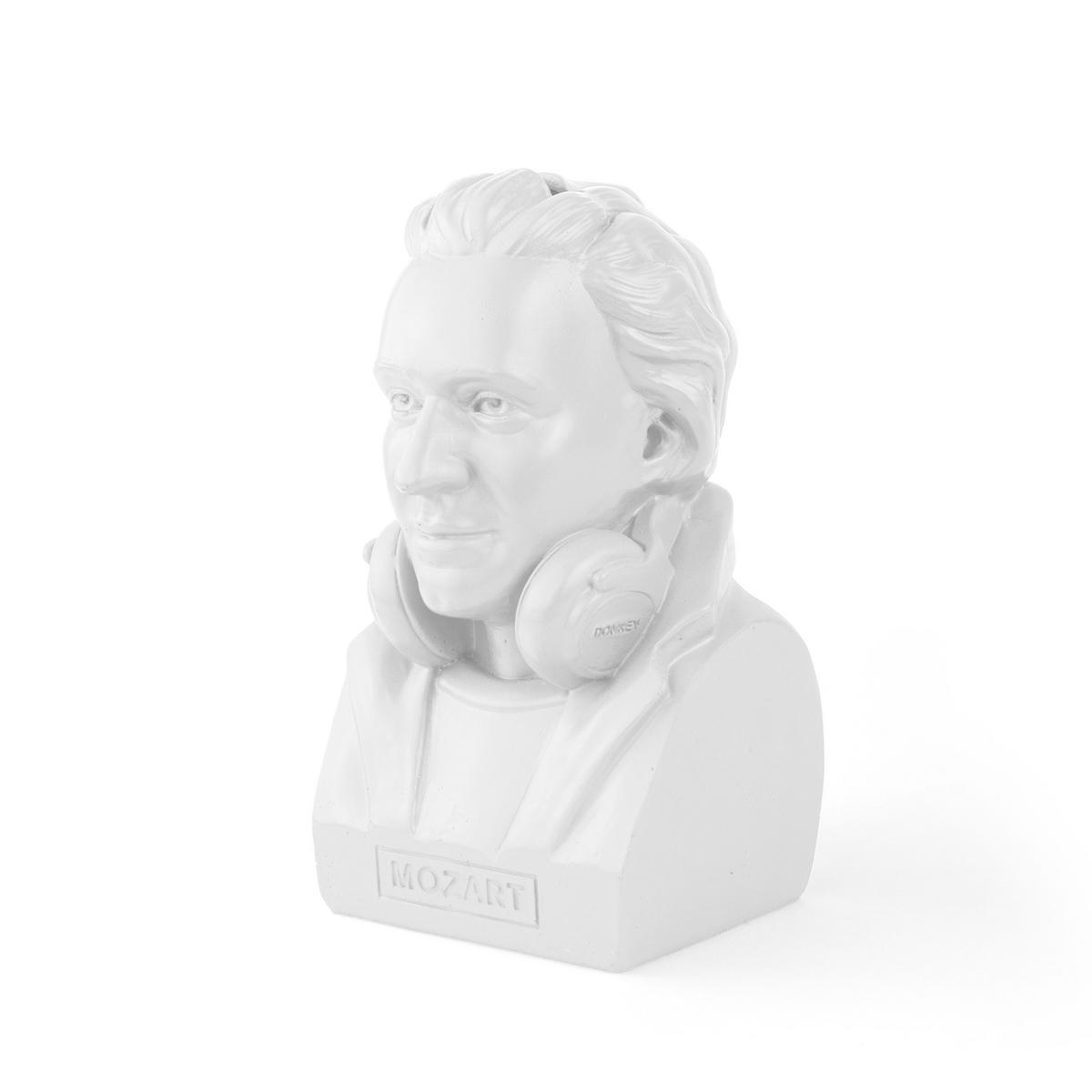 SPARDOSE Historic Hipster Mozart, Polyresin, Weiß, 8 x 9 x 14.5 cm - Weiß, Kunststoff (8/14.5/9cm) - Donkey Products