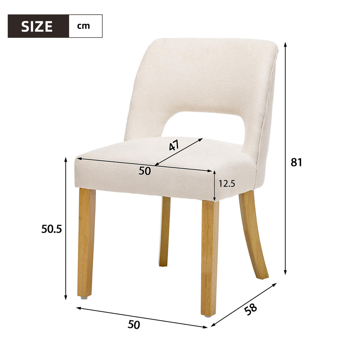 ESSZIMMERSTÜHLE 2er Beige Leinen Massivholz modern - Beige, Naturmaterialien (50/81/58cm) - FLIEKS