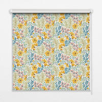 VNÚTORNÁ roleta - okenná roleta - roleta - 60x140 cm - Kvety - žltá, plast (60/140/0.5cm) - TULUP