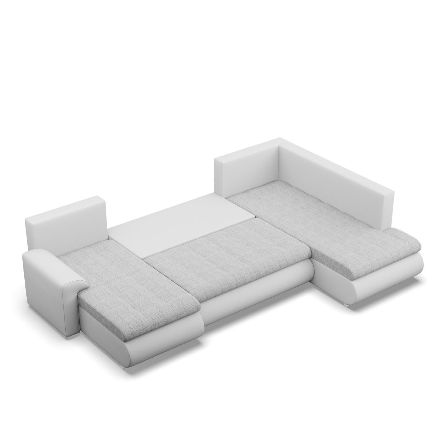 Thumbnail - U-Sofa, Grau, Hellgrau, Textil, U-Form, 300x89x200 cm, Wohnzimmer, Sofas & Couches, Wohnlandschaften, Wohnlandschaften i...