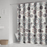 DUSCHVORHANG Polyester schnell trocknend wasserdicht mit Haken Badezimmer - Multicolor, Textil (180/200cm) - MCBOSON