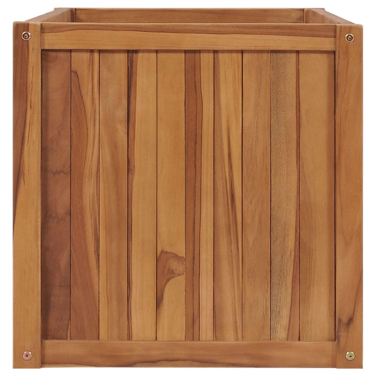 HOCHBEET 100x50x50 cm Massivholz Teak - Braun, Holz (100/50/50cm)