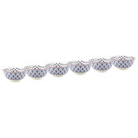 SCHALE (6er Set) Ornaments - Blau, Keramik (12/12/5cm) - BUTLERS