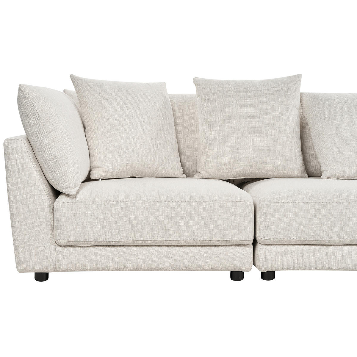 3-SITZER-SOFA cremeweiß Sigtuna - Weiß, Textil (300/86/102cm) - Beliani