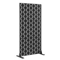 TRENNWAND Basciano - Schwarz, Metall (90/180/40cm) - casa.pro