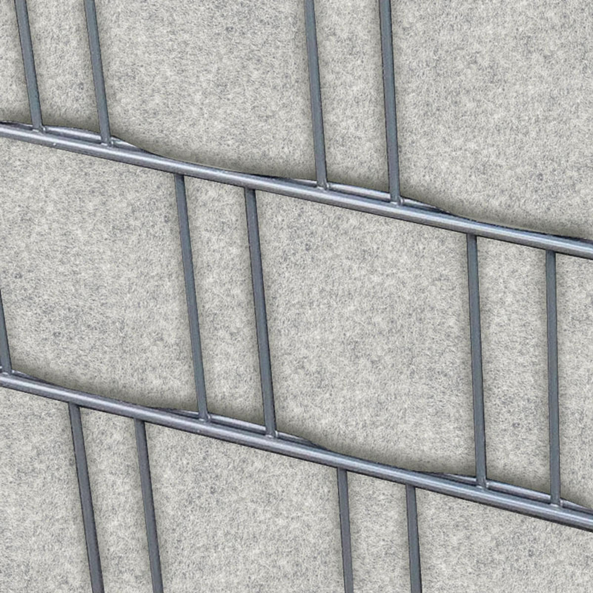SICHTSCHUTZSTREIFEN Design Vlies für Doppelstabmatten Hellgrau 26m - Hellgrau, Kunststoff (2600/19cm) - ZAUN|ZU