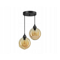 PENDELLEUCHTE Kogel - Transparent/Schwarz, Glas/Metall (30/30/80cm) - kiki design