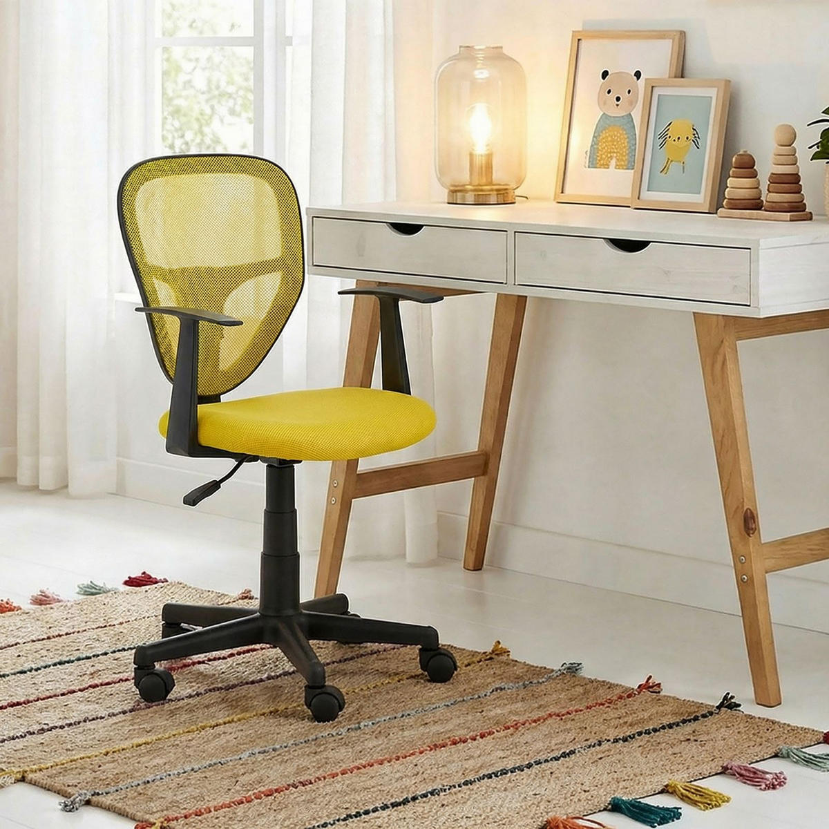KINDERDREHSTUHL STUDIO - Gelb, Textil (53/92/52cm) - IDIMEX