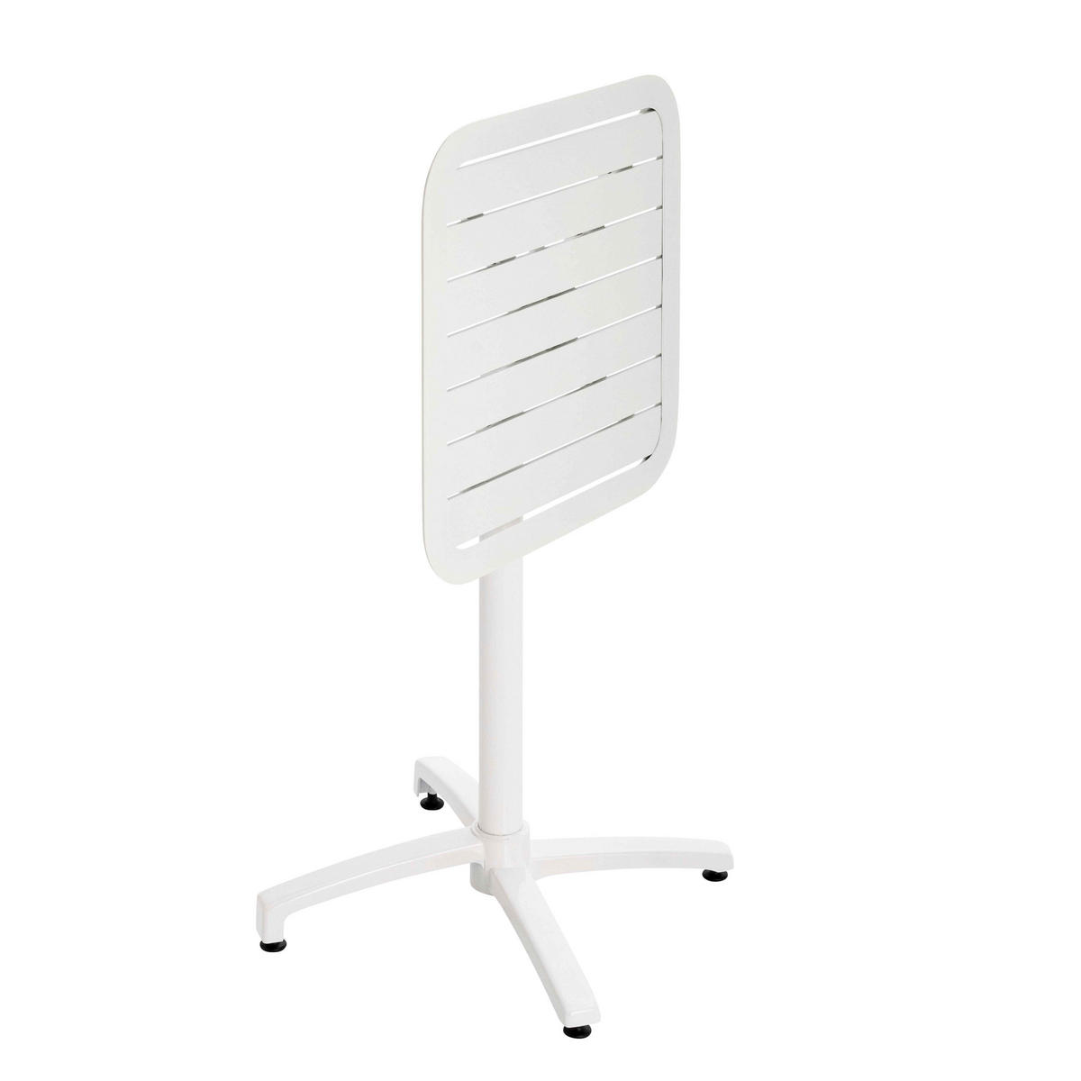 TERRASSENTISCH 70 X 70 cm, Weiß - Weiß, Metall (60/60/72cm) - Oviala