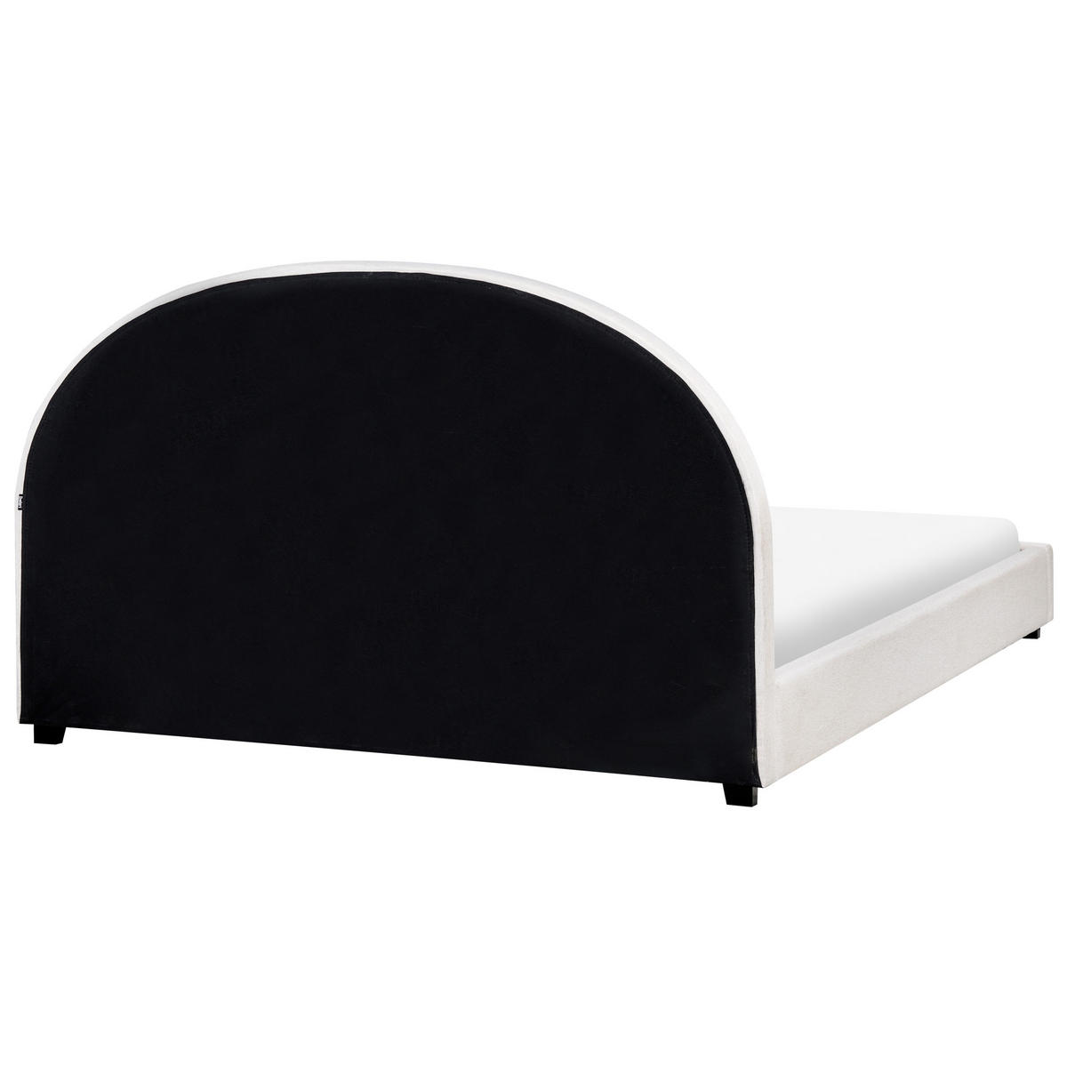 BETT mit Lattenrost 180/200 cm Cremeweiß Vaucluse - Weiß, Textil (180/200cm) - Beliani