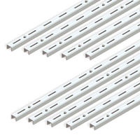 WANDHALTERUNGEN Jagmet mit 50mm Abstand, Länge 1m, Stahl, Weiß lackiert 10er-set - Weiß, Metall (8.5/3/101cm) - EMUCA