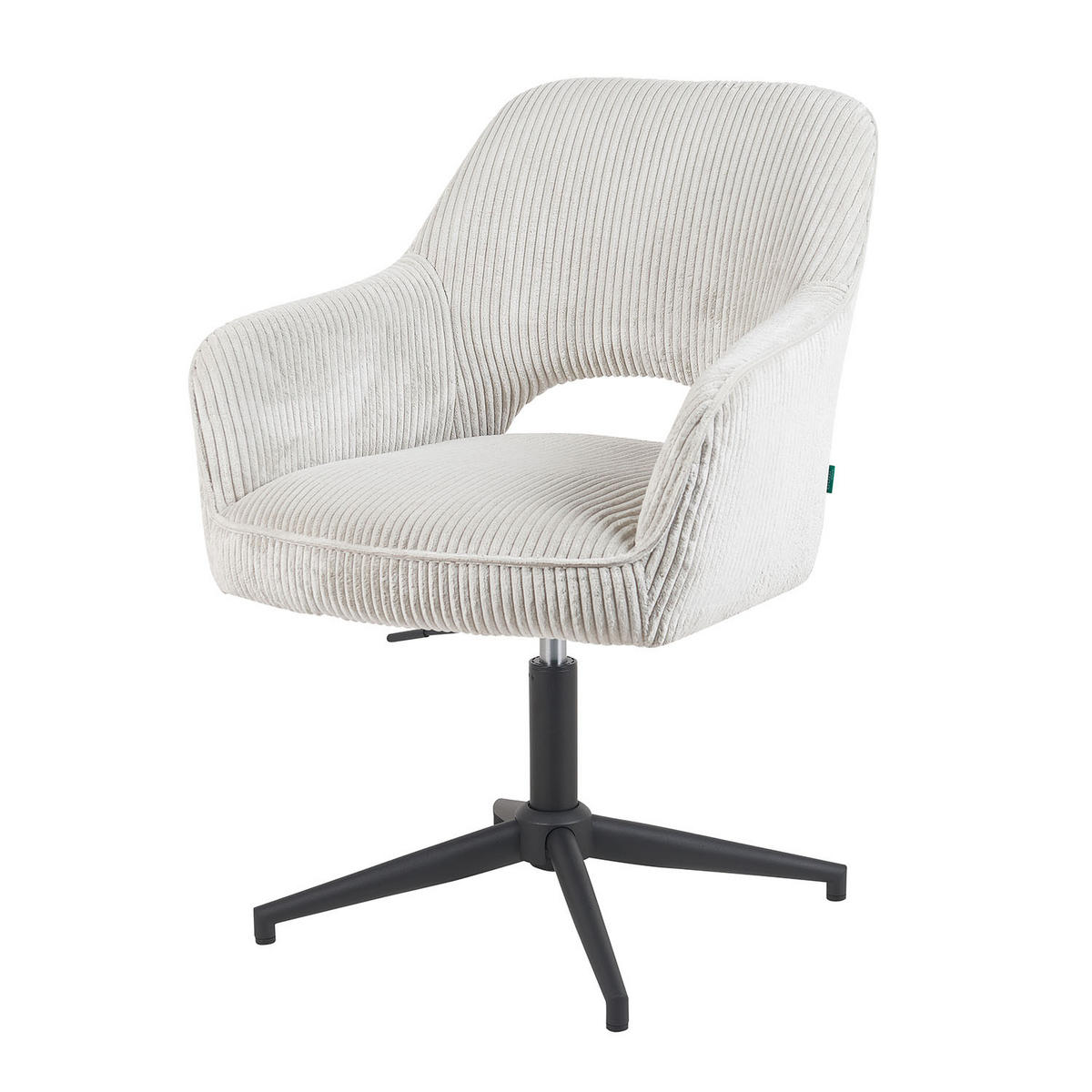 BÜROSTUHL Mika-Bryn - Hellgrau/Schwarz, Textil/Metall (60/84/65cm) - DUBI Möbel