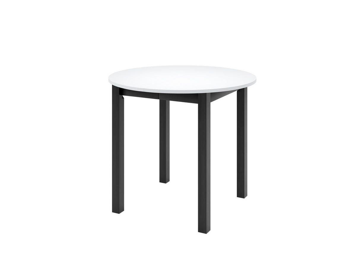ESSTISCH LUCA P Ausziehbar 90 - 130 / 90 x 77 cm - Schwarz/Weiß, Holz (90/90/77cm) - MASSENO