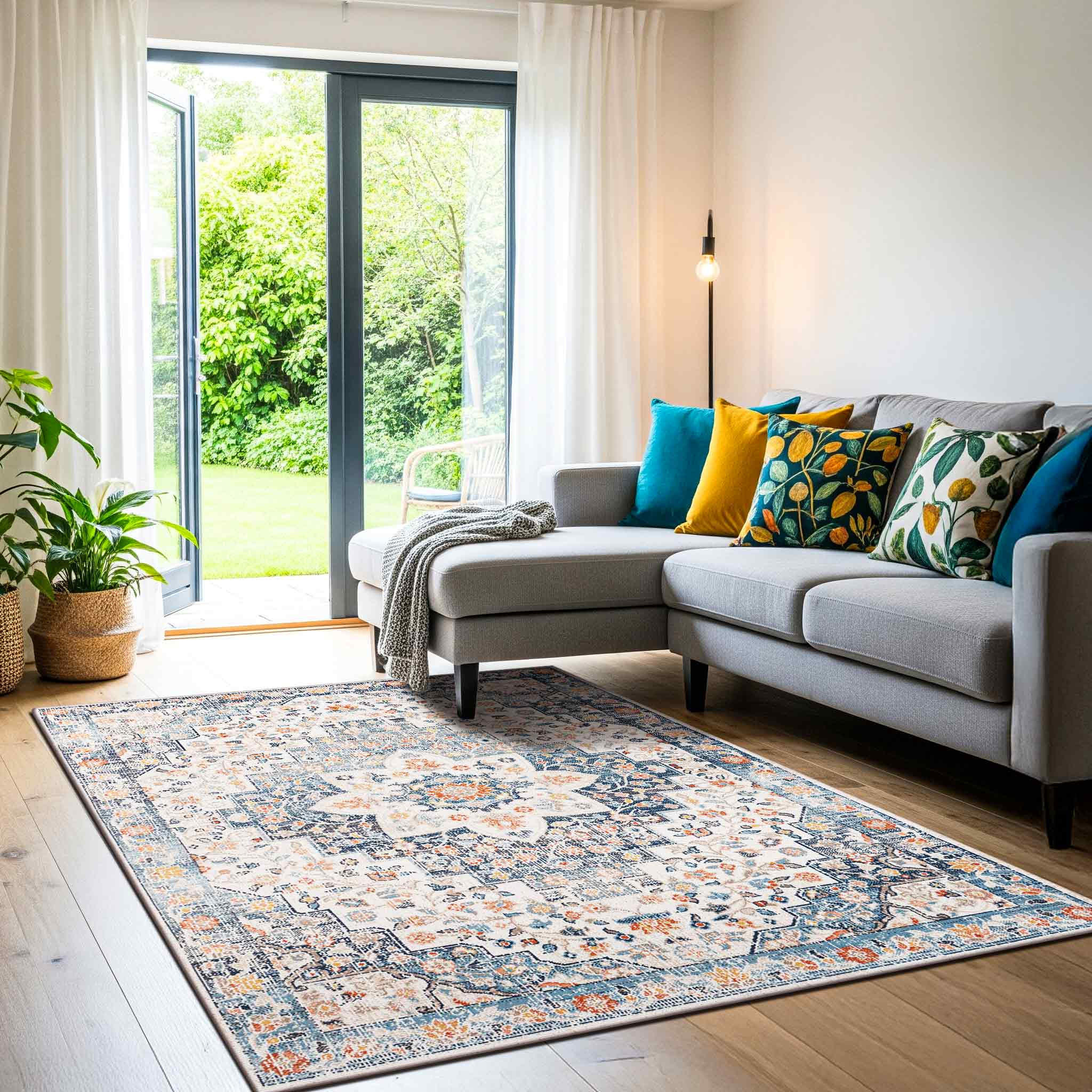 VINTAGE-TEPPICH 120x170 cm Blau - Blau, Kunststoff/Textil (120/170cm) - LIVABLISS