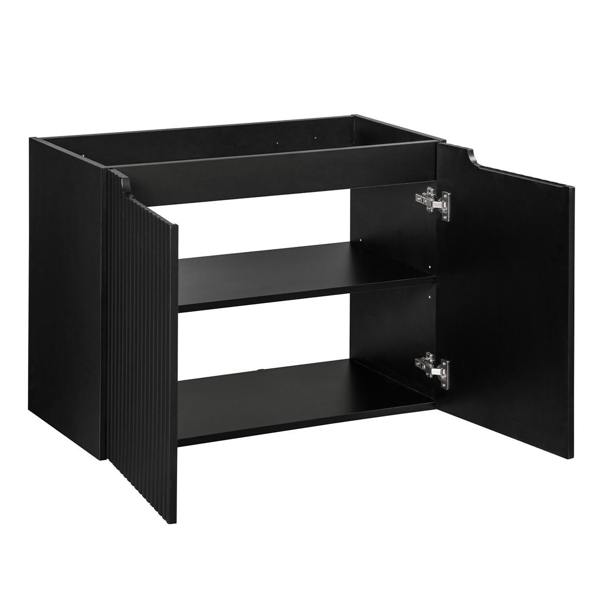 SKŘÍŇKA POD UMYVADLO 80cm Riva Černá - černá, kompozitní dřevo (80/57/39cm) - Petits-meubles