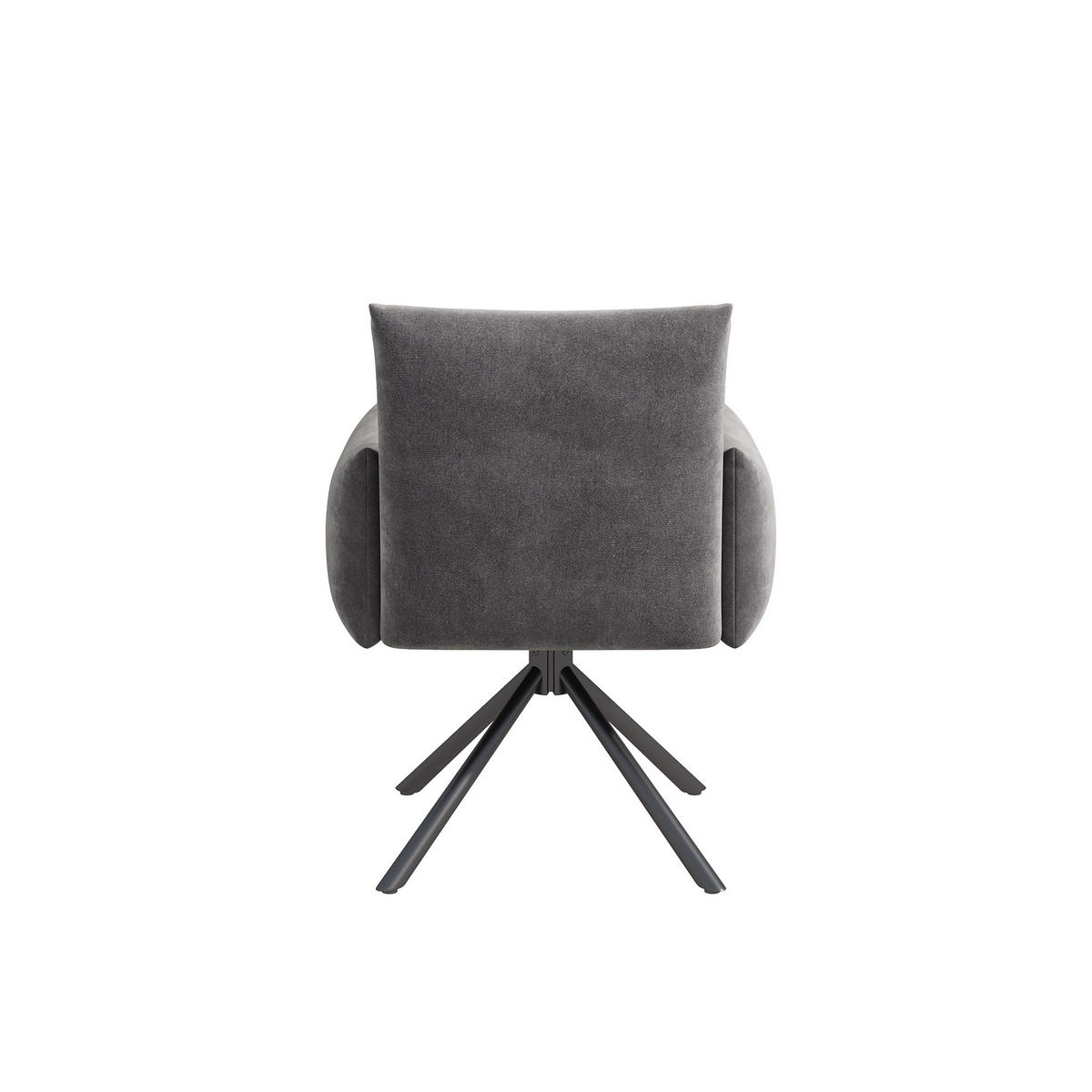 ESSZIMMERSTUHL 360° drehbar Samt Grau 6er-Set - Grau, Metall (60/88/60.2cm) - Meubliv