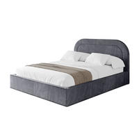 POLSTERBETT mit Bettkasten und Lattenrost, Boxbett ohne Matratze - LERAY 180x200 Dunkelgrau - Dunkelgrau, Holzwerkstoff/Textil (180/200cm) - ALTDECOR