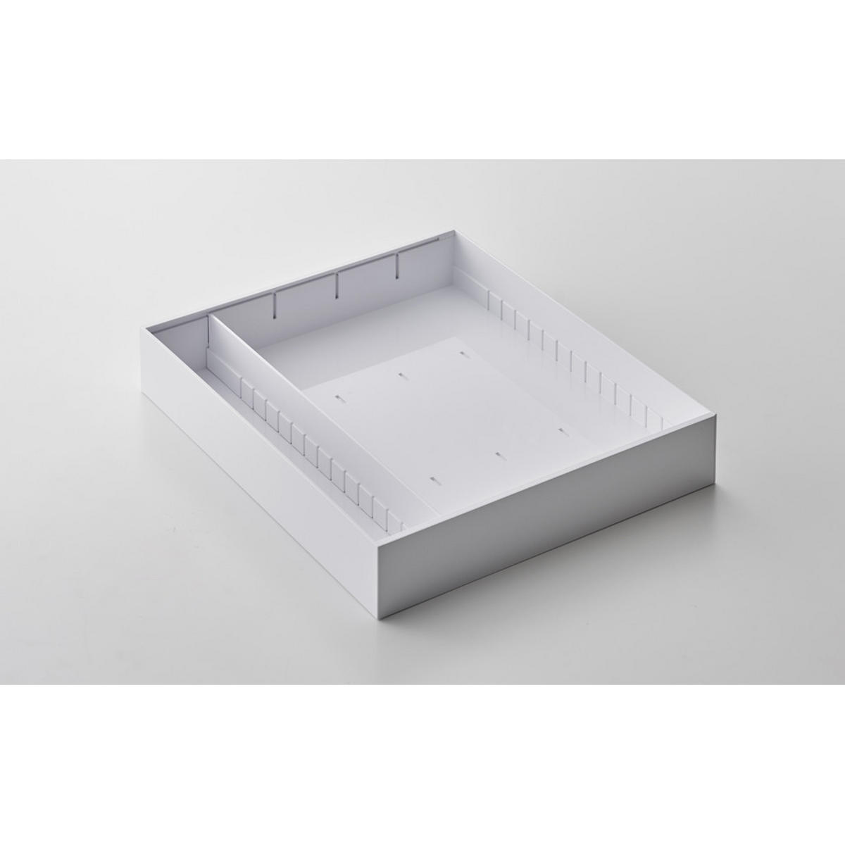 BESTECKKASTEN Tower 5415 Weiß ausziehbar, 5,5 x 30–47,5 x 35 cm - Weiß, Kunststoff (47.5/5.5/35cm) - Yamazaki