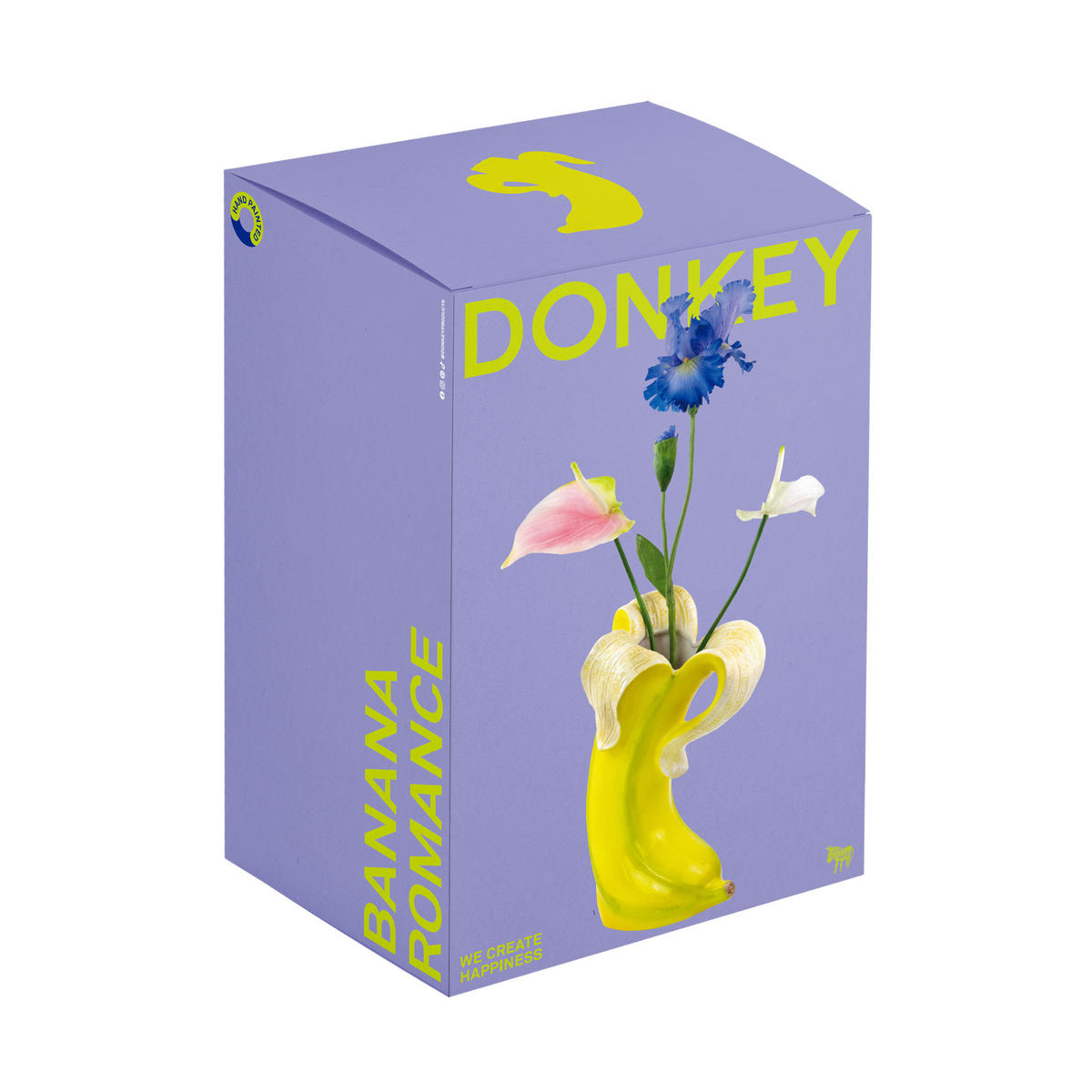 BLUMENVASE Big Banana Romance, Dolomit, Gelb, 18 x 12 x 35 cm - Gelb, Keramik (35cm) - Donkey Products