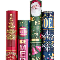 GESCHENKPAPIER 4 Rollen 43,5 x 305 cm Weihnachtsmotive - Multicolor, Papier (13/3/76cm)
