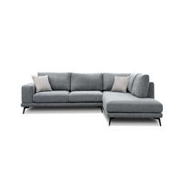 ECKSOFA MEDIOLANE 5-Sitzer, grau - Grau, Holzwerkstoff/Textil (282/219cm) - Courtois Laville