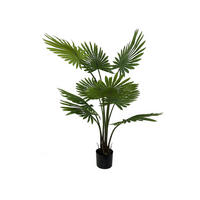 DEKOPFLANZE Fan Palm Tree 83/83/108 cm - Grün, Kunststoff (108cm) - Present Time